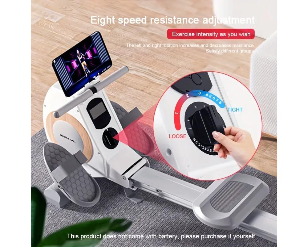 Rowing Machine Fitness Machine – Full Body Workout with Magnetic Resistance and Digital LCD Monitor