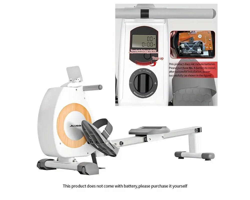 Rowing Machine Fitness Machine – Full Body Workout with Magnetic Resistance and Digital LCD Monitor