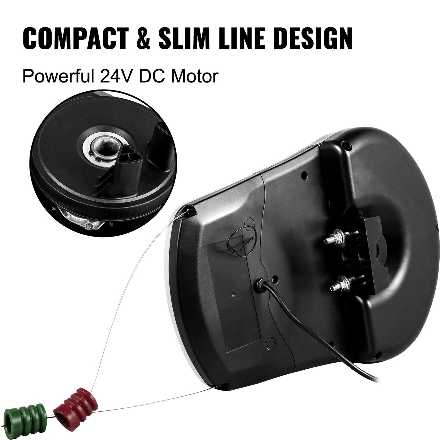 Garage Roller Door Opener - 800N Lift Force, 164ft Remote Control, 230V Electric Roller Gate Opener