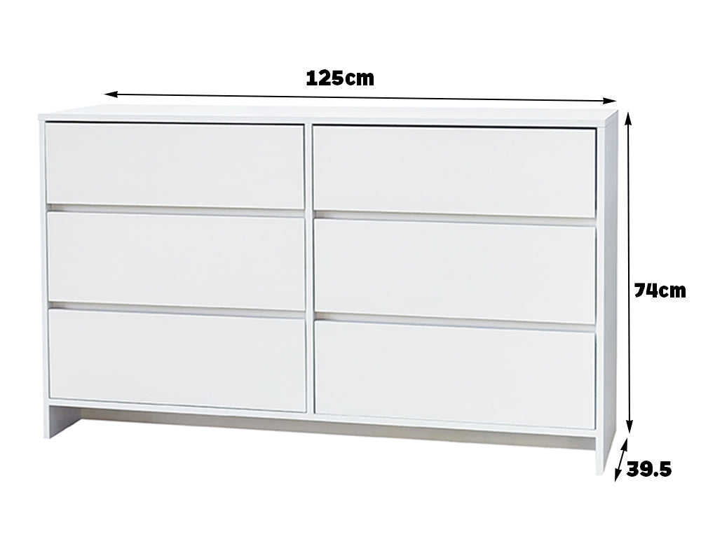 CURA 6-Drawer Chest – Modern Bedroom Dresser & Storage Cabinet