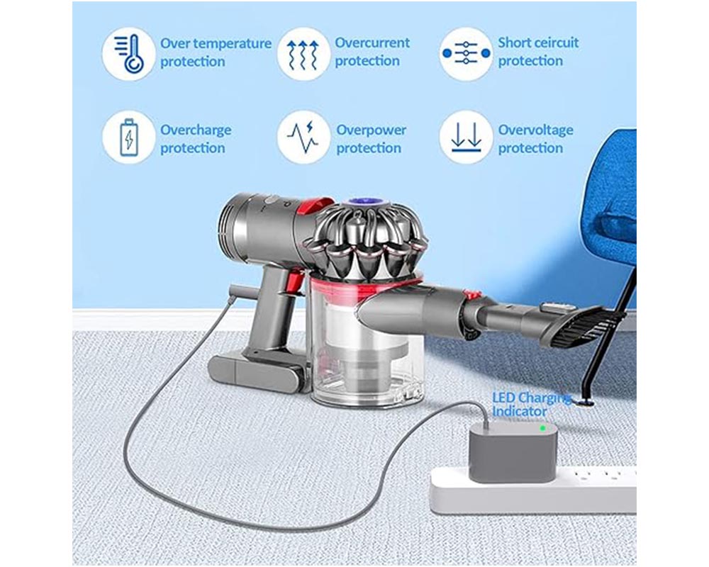 26.1V 0.78A Battery Charger for Dyson V8 V7 V6 DC58 DC59 DC61 DC62 DC74 SV03 SV04 SV06 SV07 SV09 Absolute Animal Fluffy Motorhead Cordless Vacuum Cleaner Adapter Power Supply
