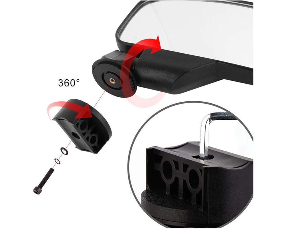 Offroad UTV Side Mirror Kit - Adjustable Rear View Mirrors for UTV, ATV, and Off-Road Vehicles