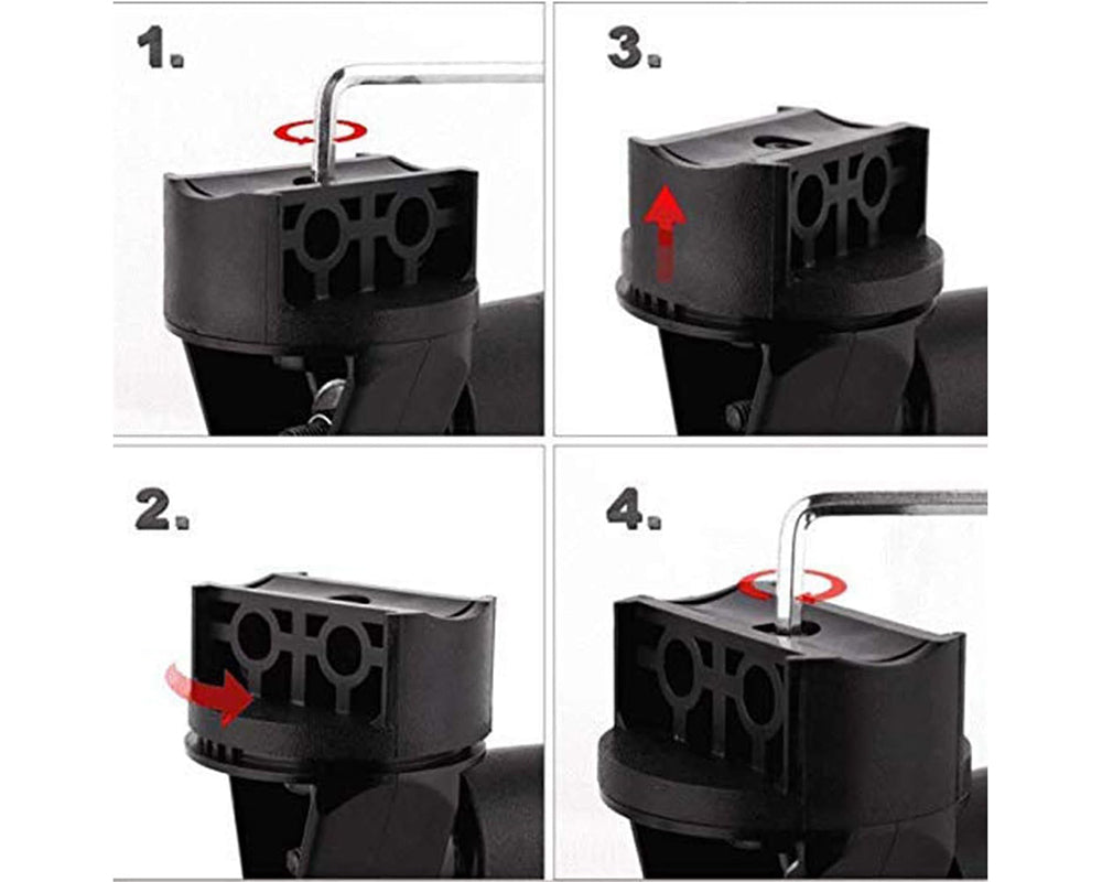 Offroad UTV Side Mirror Kit - Adjustable Rear View Mirrors for UTV, ATV, and Off-Road Vehicles