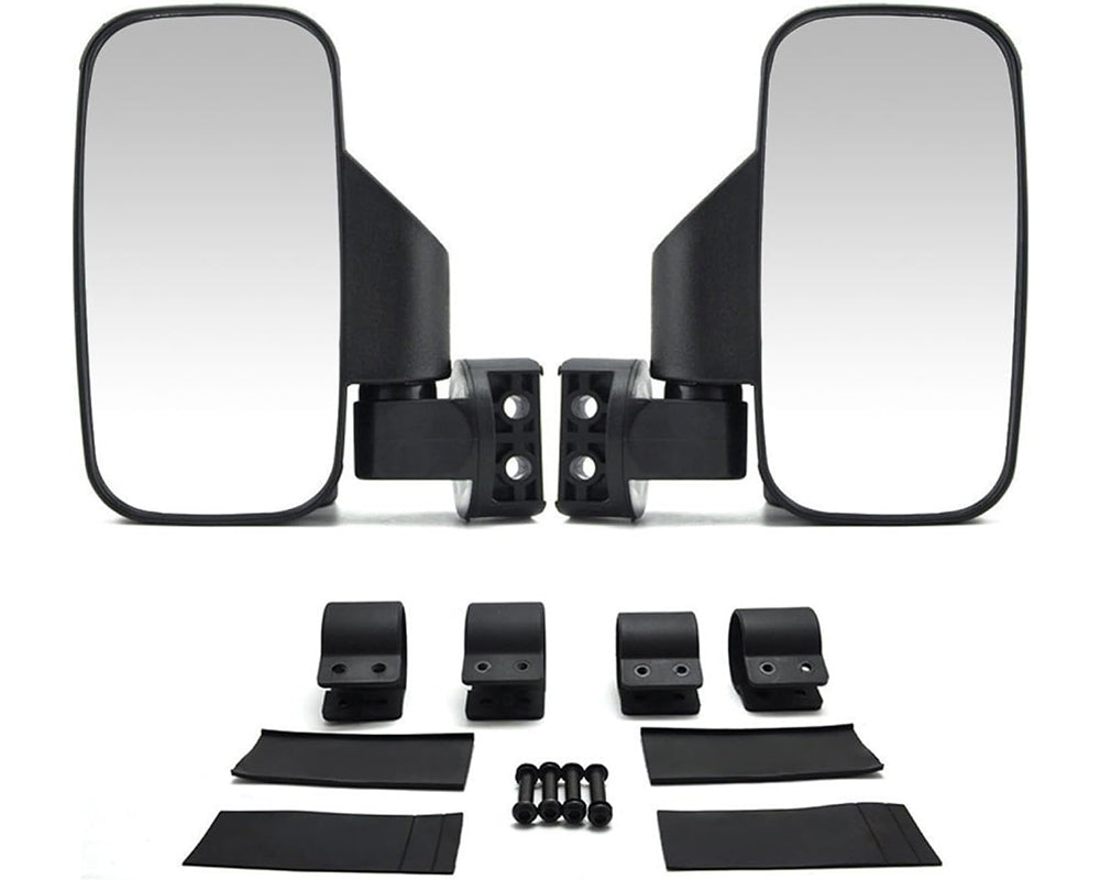 Offroad UTV Side Mirror Kit - Adjustable Rear View Mirrors for UTV, ATV, and Off-Road Vehicles