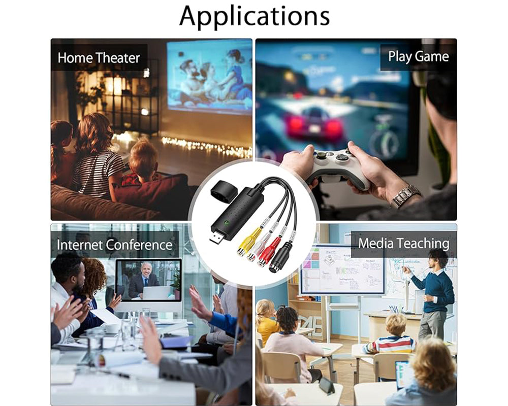 Audio Video Grabber USB 2.0 - Plug & Play Converter