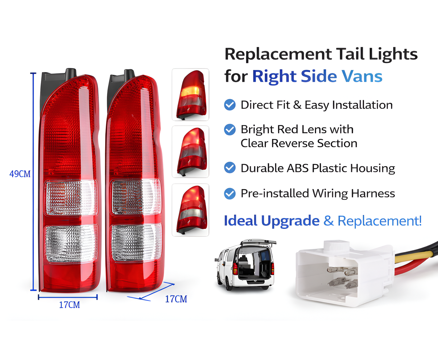 Right Car Tail Light Rear Brake Lamp Signal Light for Toyota Hiace
