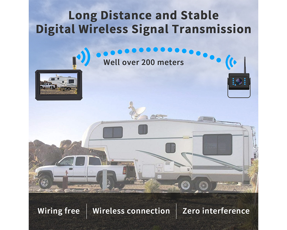Wireless Reversing Camera System – 4.3” HD Display, Night Vision & IP69 Waterproof
