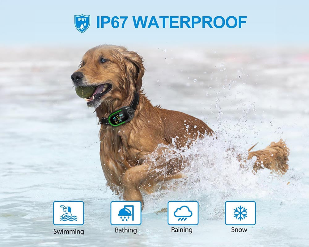 Rechargeable Smart Barking Collar, Anti Bark Training Collar with 5 Adjustable Sensitivity Beep and Vibration No Shock