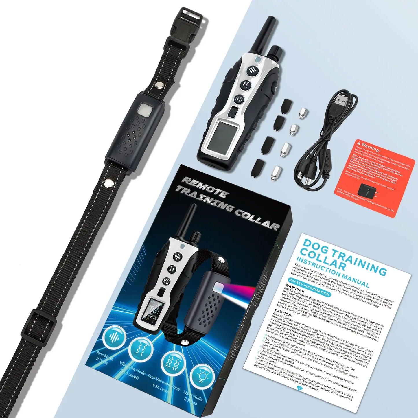 Rechargeable Dog Training Collar with 3 Modes