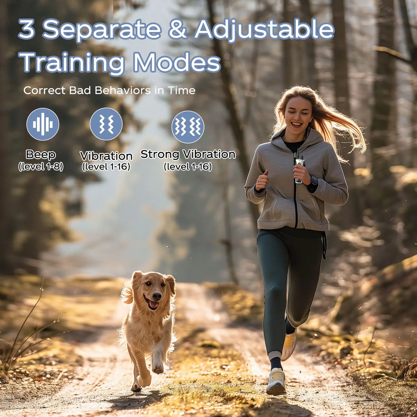 Rechargeable Dog Training Collar with 3 Modes
