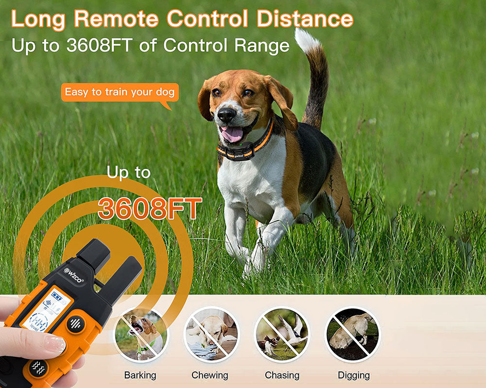 Dog Training Collar with Remote – 3300Ft Range, Rechargeable, Waterproof, and 3 Training Modes