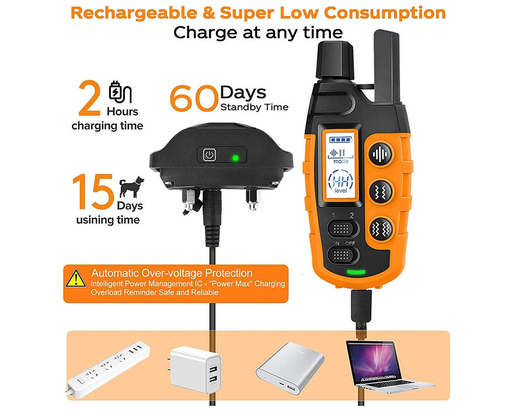 Dog Training Collar with Remote – 3300Ft Range, Rechargeable, Waterproof, and 3 Training Modes