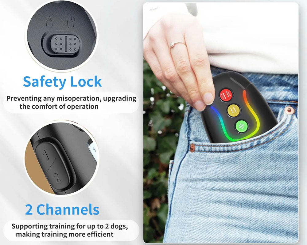 Dog Anti Barking Device with Security Lock & Rechargeable Collar – Safe, Waterproof, and Effective