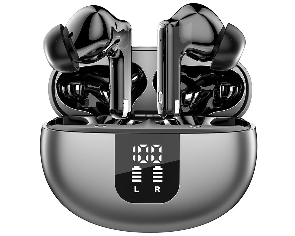 Wireless Bluetooth Headset Q10 Wireless Bluetooth Headset Q10 – ANC Noise Cancelling + ENC with Digital Display