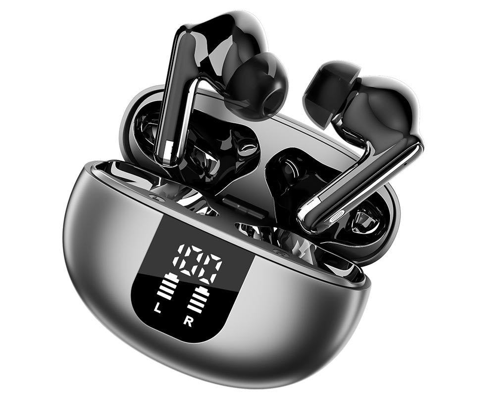 Wireless Bluetooth Headset Q10 Wireless Bluetooth Headset Q10 – ANC Noise Cancelling + ENC with Digital Display