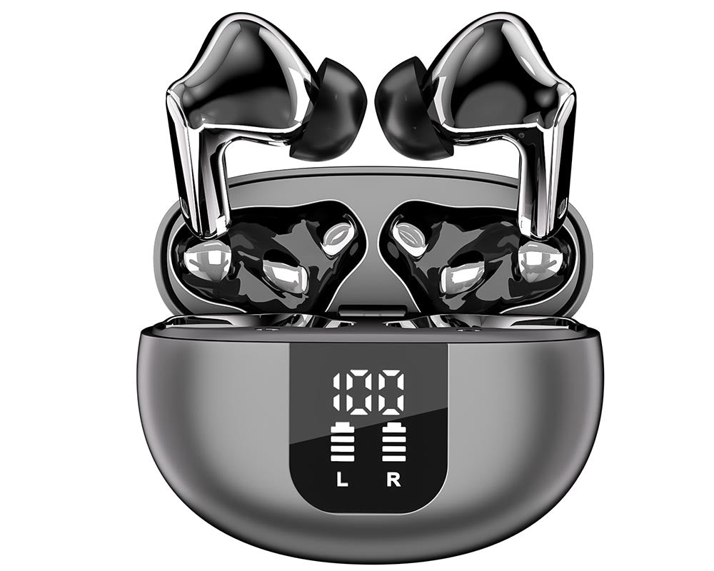 Wireless Bluetooth Headset Q10 Wireless Bluetooth Headset Q10 – ANC Noise Cancelling + ENC with Digital Display