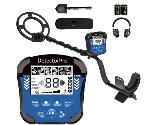 MD8010 Metal Detector with Waterproof Search Coil - Perfect for Beginners and Professionals