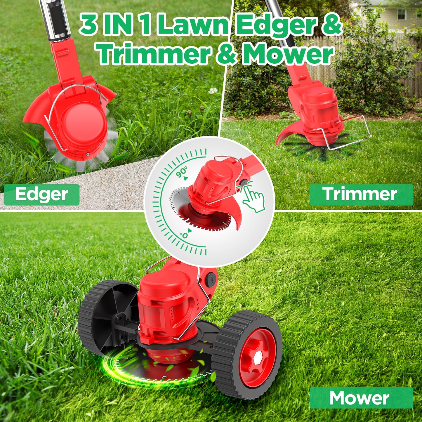 Lawn Mower Cordless Grass Trimmer Weed Eater