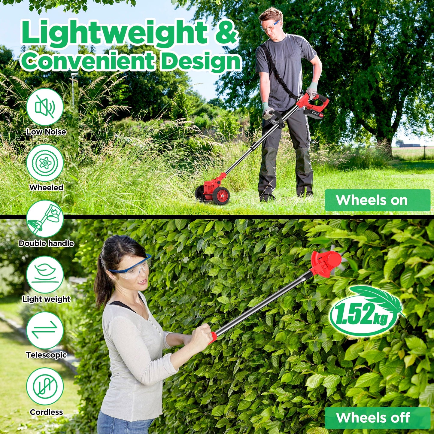 Lawn Mower Cordless Grass Trimmer Weed Eater