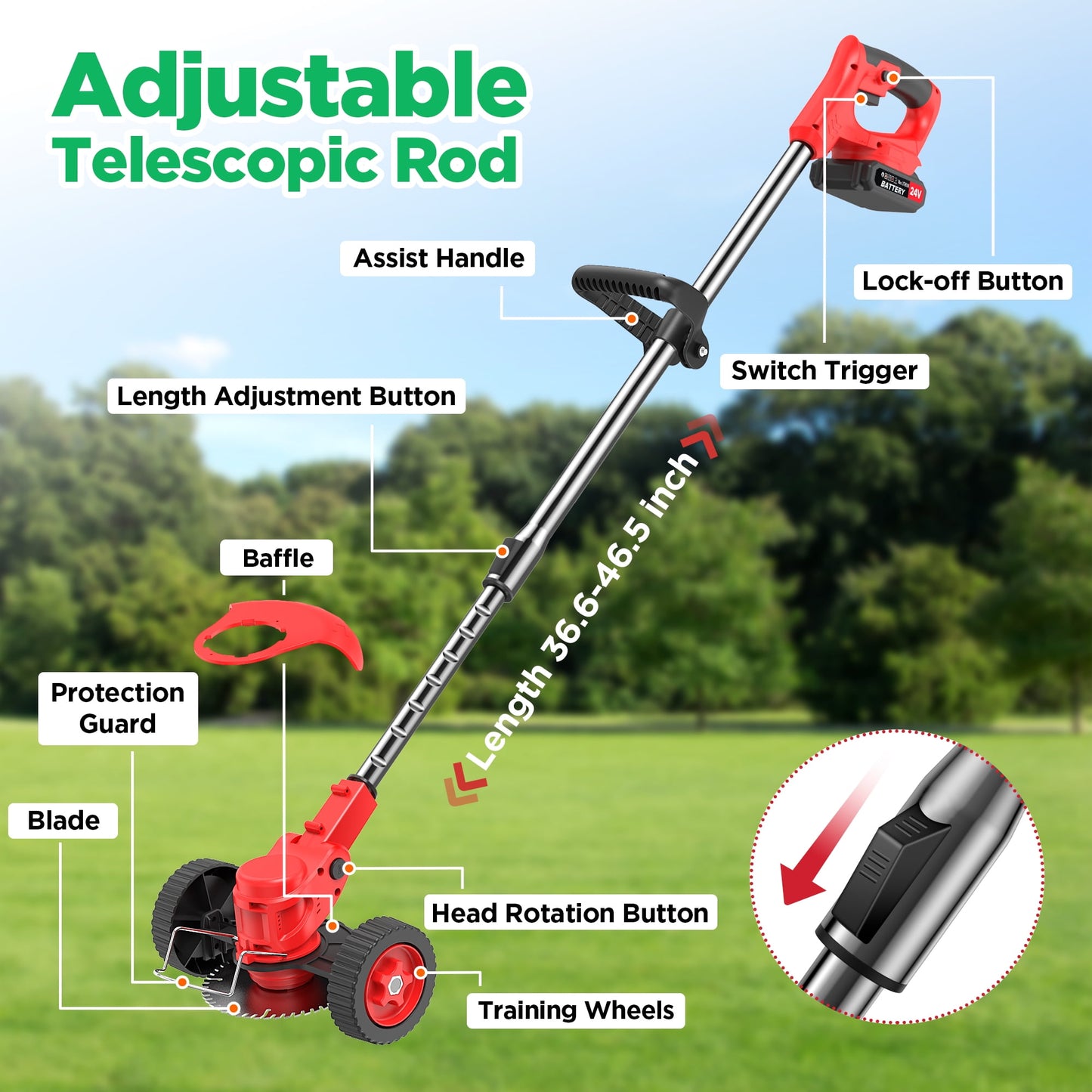 Lawn Mower Cordless Grass Trimmer Weed Eater