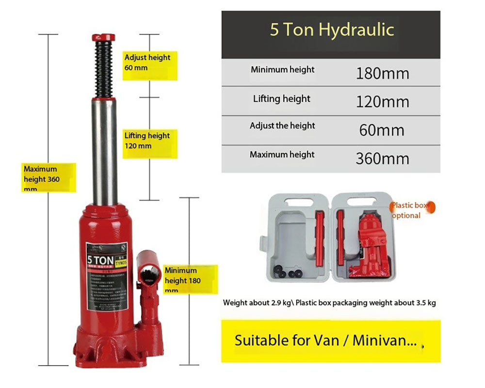 Hydraulic Bottle Jack 5 Ton