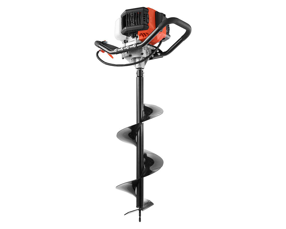 52cc Gas Powered Post Hole Digger – 1450W Earth Auger with 6" and 10" Drill Bits and Extension Rods