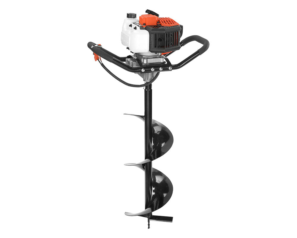 52cc Gas Powered Post Hole Digger – 1450W Earth Auger with 6" and 10" Drill Bits and Extension Rods