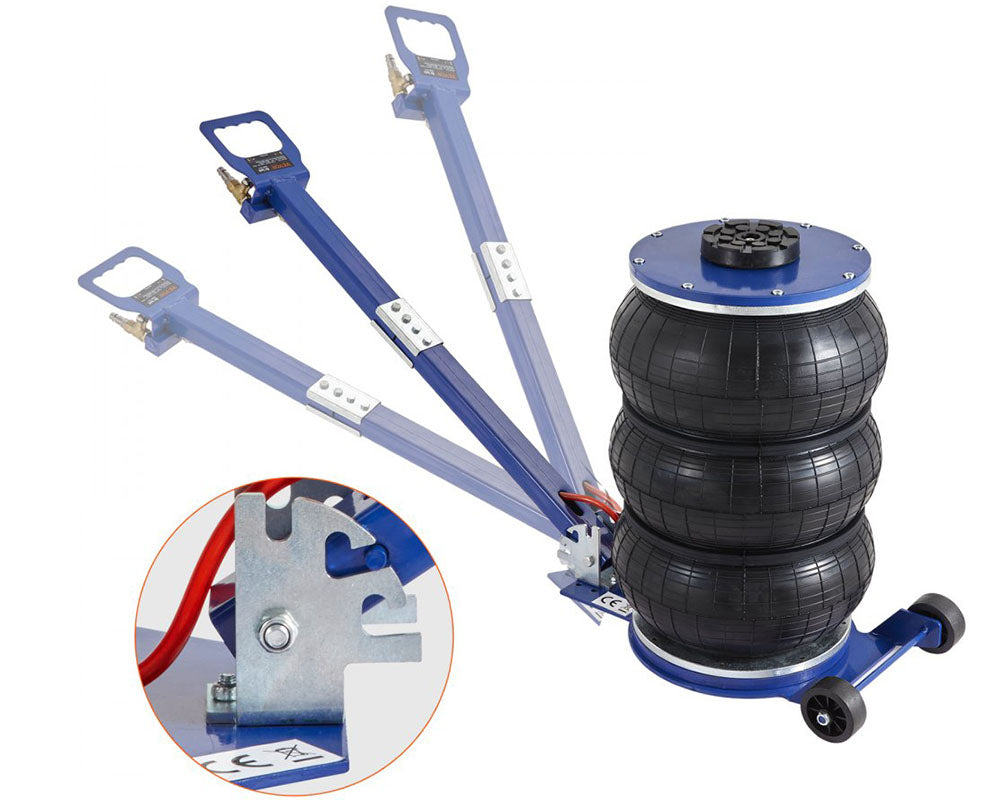Air Jack Triple Bag Pneumatic Lift Jack with Adjustable Handle for Cars, SUVs, Garage Repairs