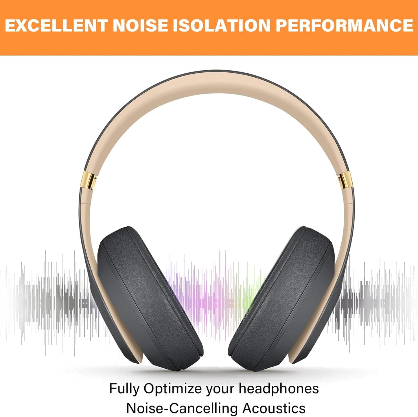 Black Replacement Ear Pads Cushions For Beats Studio 2.0/3.0 Wired/Wireless Headphones