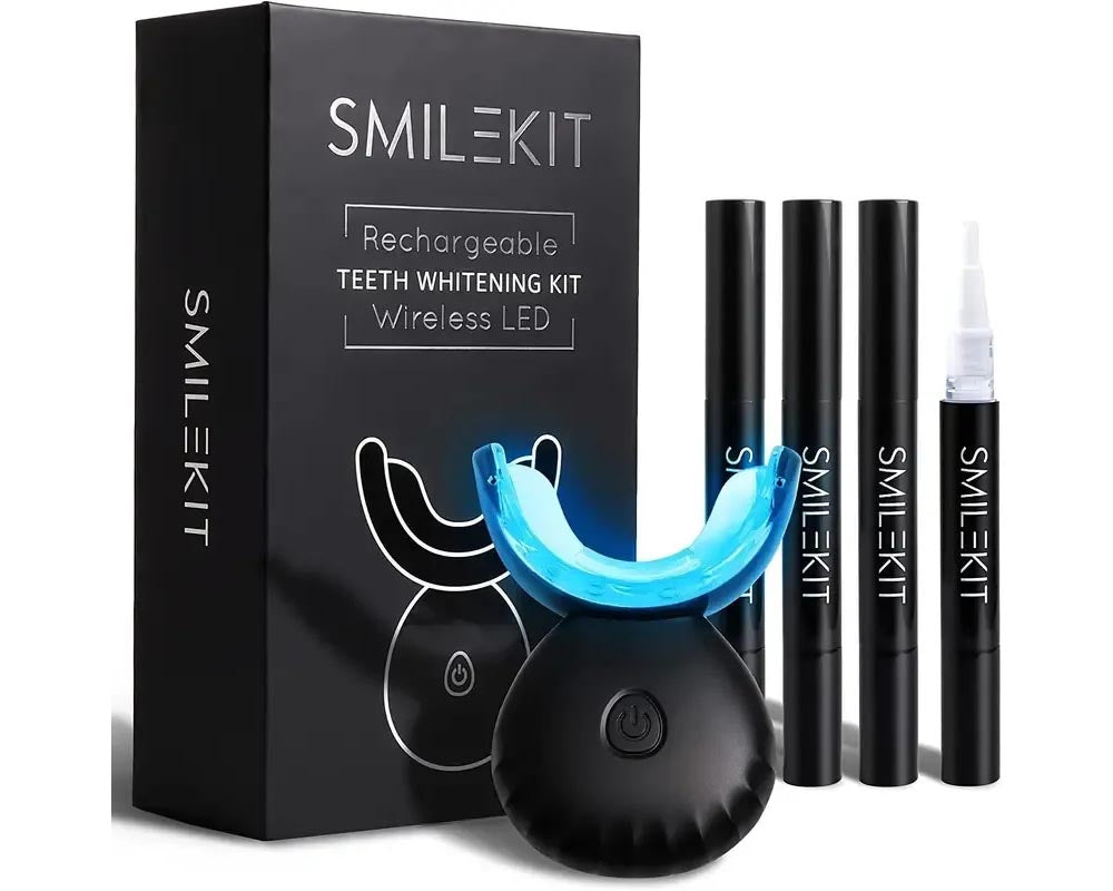 SMILEKIT Teeth Whitening Kit with 16 LED Accelerator Light