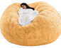 Round Soft Fluffy Bean Bag 180 x 90 cm