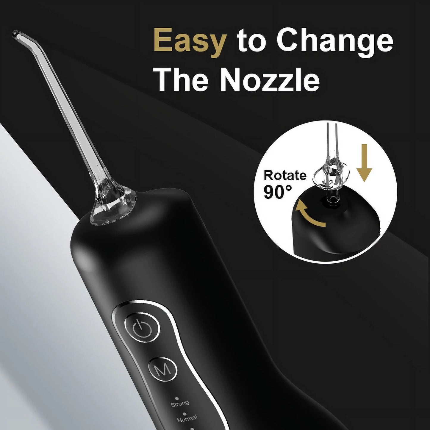 Water Dental Flosser Pick for Teeth - 4 Modes Cordless Portable 260ML Larger Tank Water Teeth Cleaner IPX7 Waterproof Flossing Cleaning Picks for Home Travel