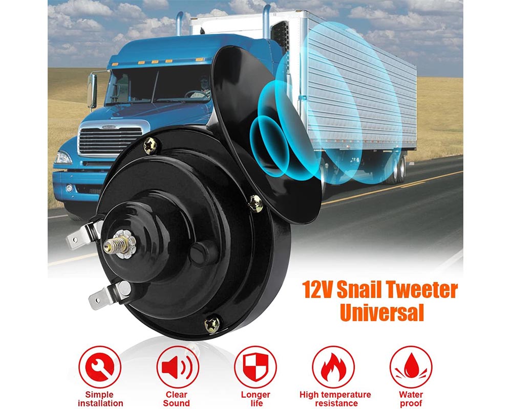 12V Waterproof Air Snail Horn for Car, Truck, Boat