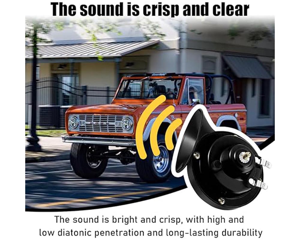 12V Waterproof Air Snail Horn for Car, Truck, Boat