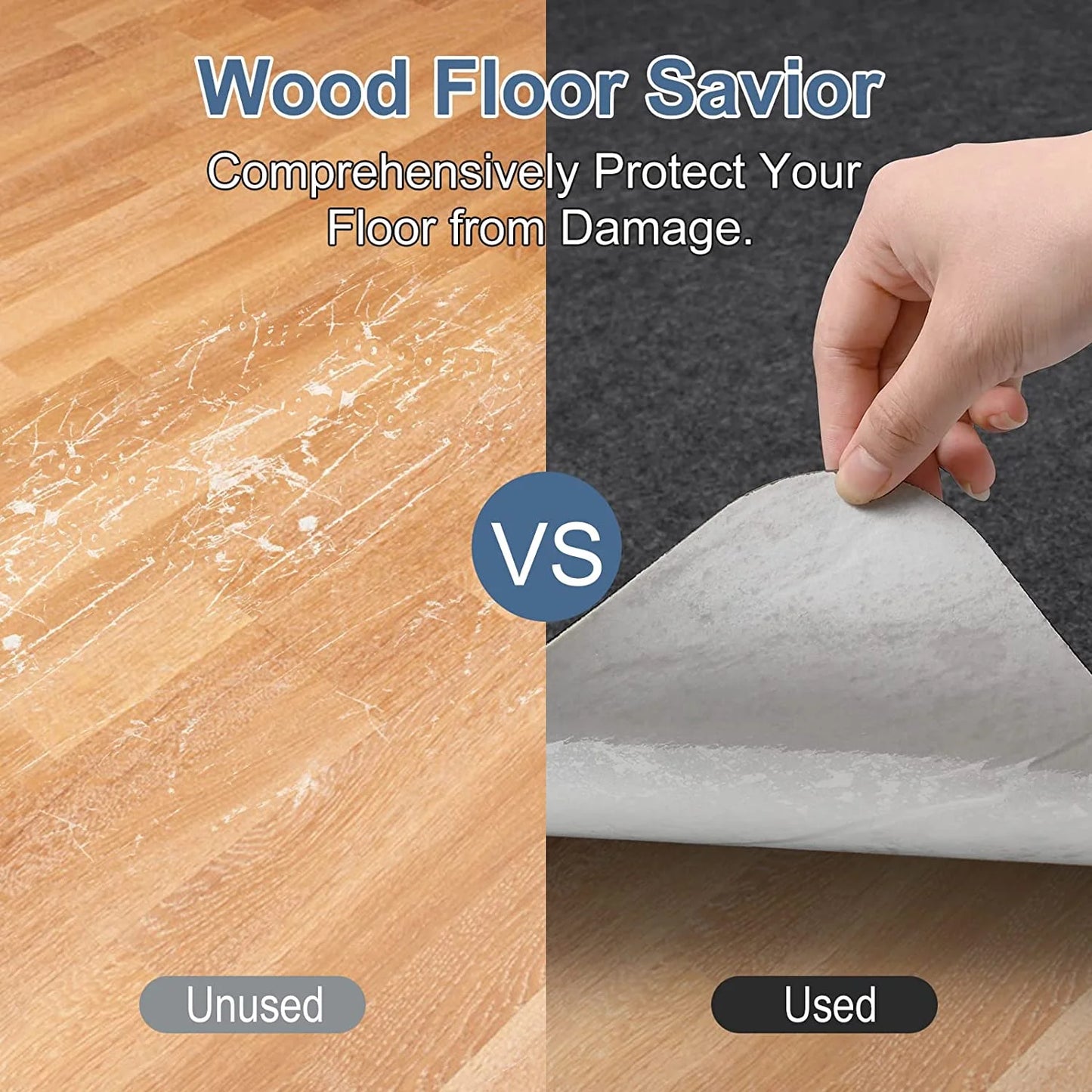 Chair Mat for Hardwood Floor 90X140cm Office Desk Floor Protector (Dark Grey) hard floor chair Mat