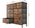 9-Drawer Dresser, Fabric Storage Dresser for Bedroom, Closet, Entryway, Tall Chest Organizer Unit with Fabric Bins, Sturdy Frame, Easy Pull Handles Wooden Top, Rustic Brown