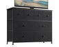 Storage Dresser Cabinet Tall boy 8 Drawer Fabric Tower Organizer by CURA