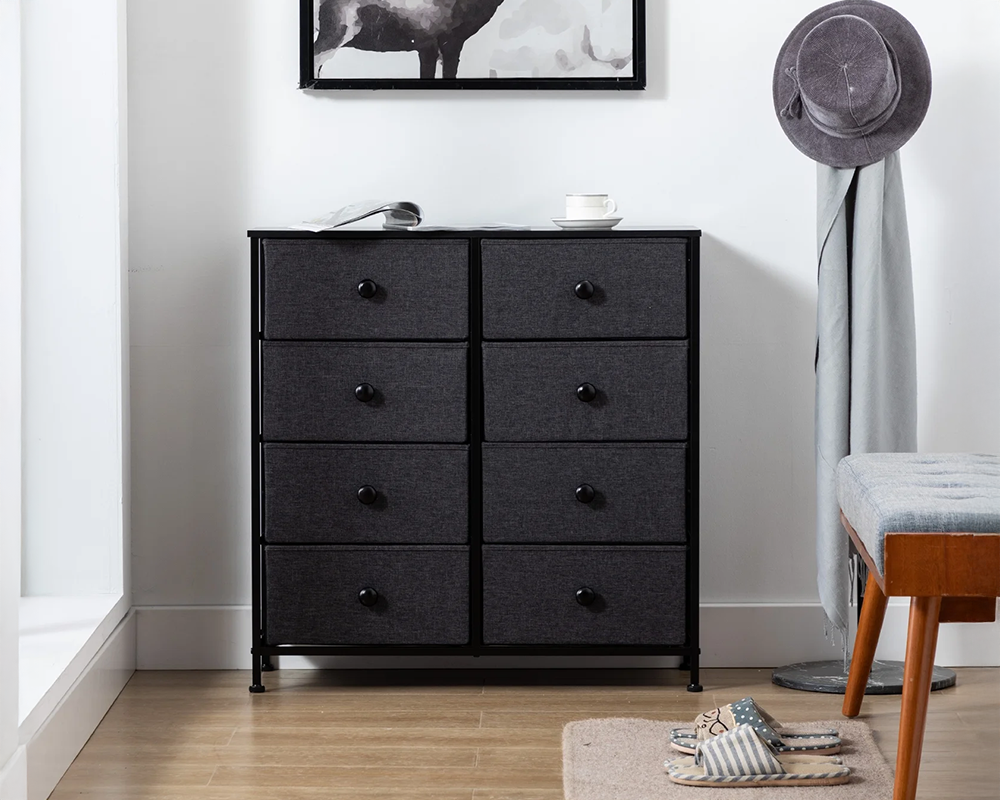 8 Drawer Tall Boy Storage Chest