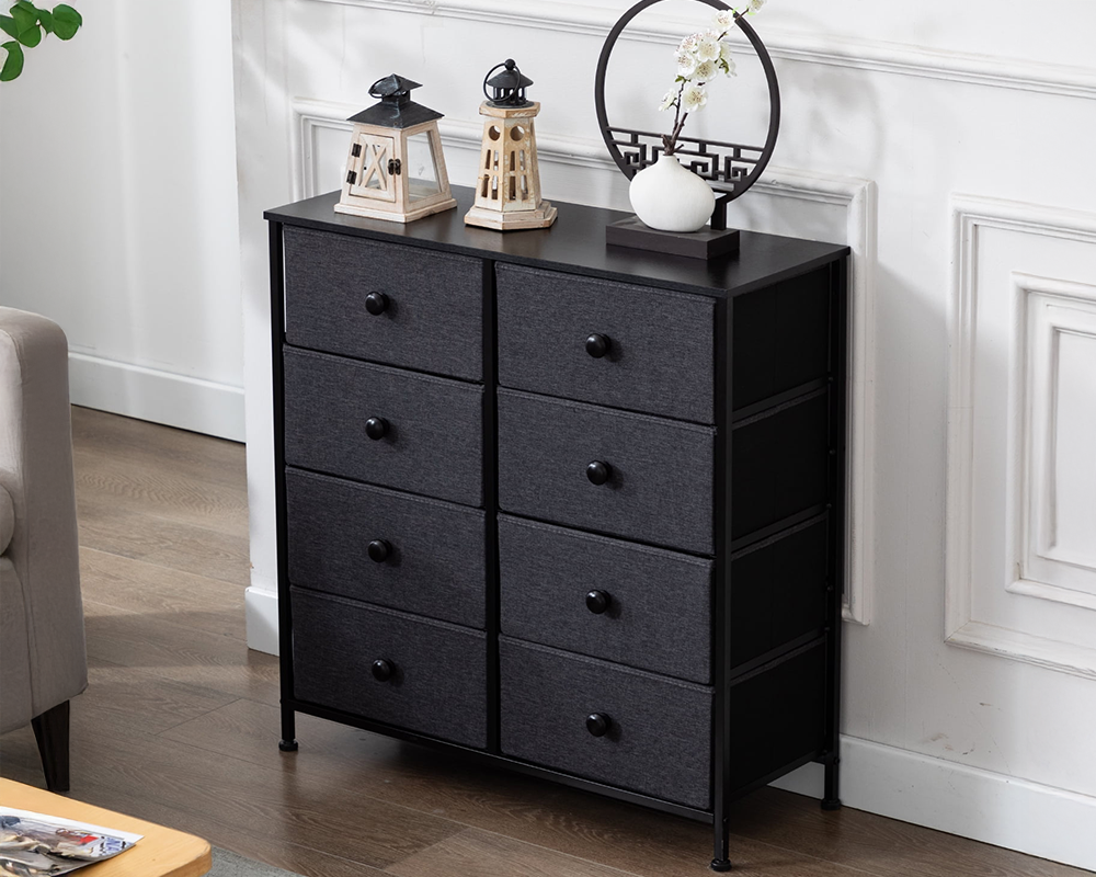 8 Drawer Tall Boy Storage Chest