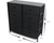 Tall Boy Chest – 8 Drawer Tall Boy Chest Fabric Dresser Black