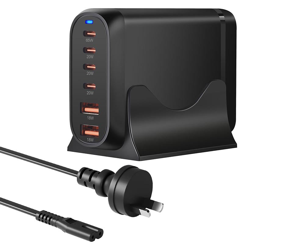 6-Port 160W USB C Charging Station GaN Technology for Faster, Safer Charging