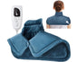 Heating Pad for Neck and Shoulders – Electric Weighted Heating Pad for Back Pain Relief – 6 Heat Settings & 4 Timers – Perfect Christmas Gift for Women, Men, Moms, Dads (Blue)