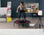 51-Inch Indoor Trampoline with Height Adjustable Bar – Red Rebounder for Home Fitness
