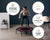 51-Inch Indoor Trampoline with Height Adjustable Bar – Red Rebounder for Home Fitness