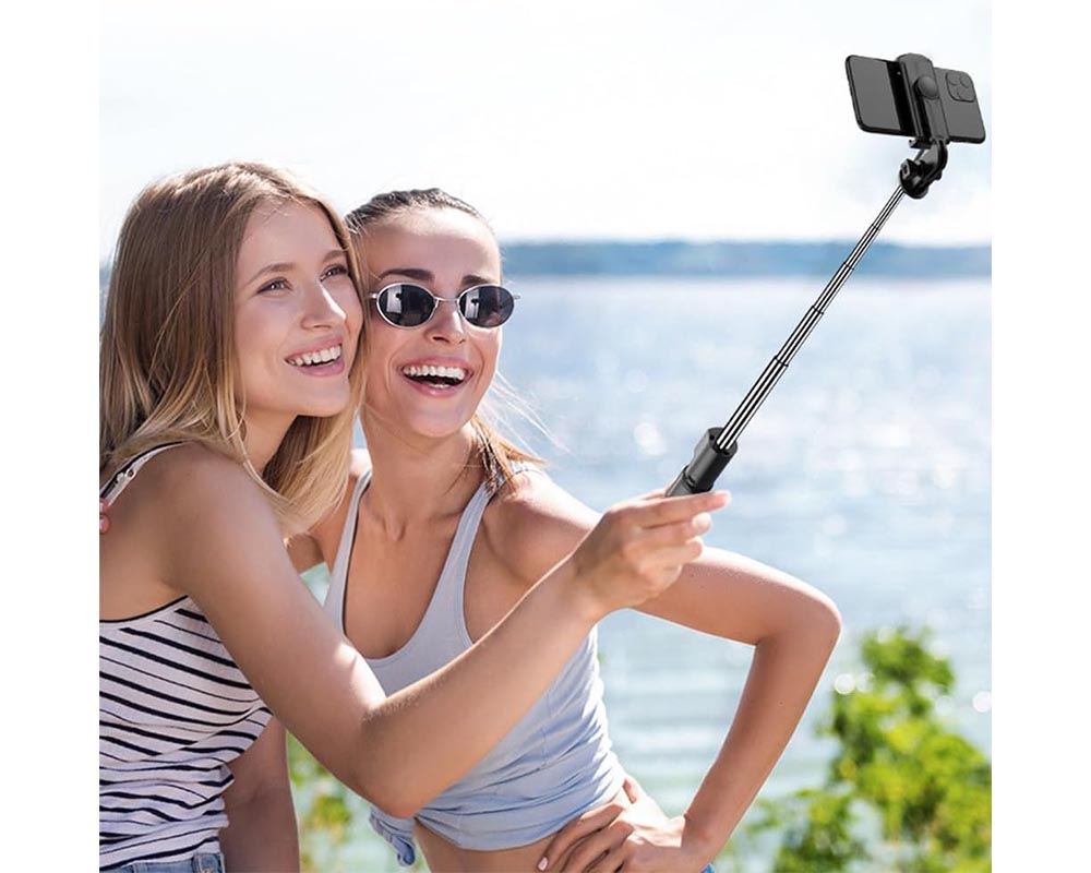 Extendable Selfie Stick with Tripod Stand and Detachable Bluetooth Remote Phone Tripod Stand