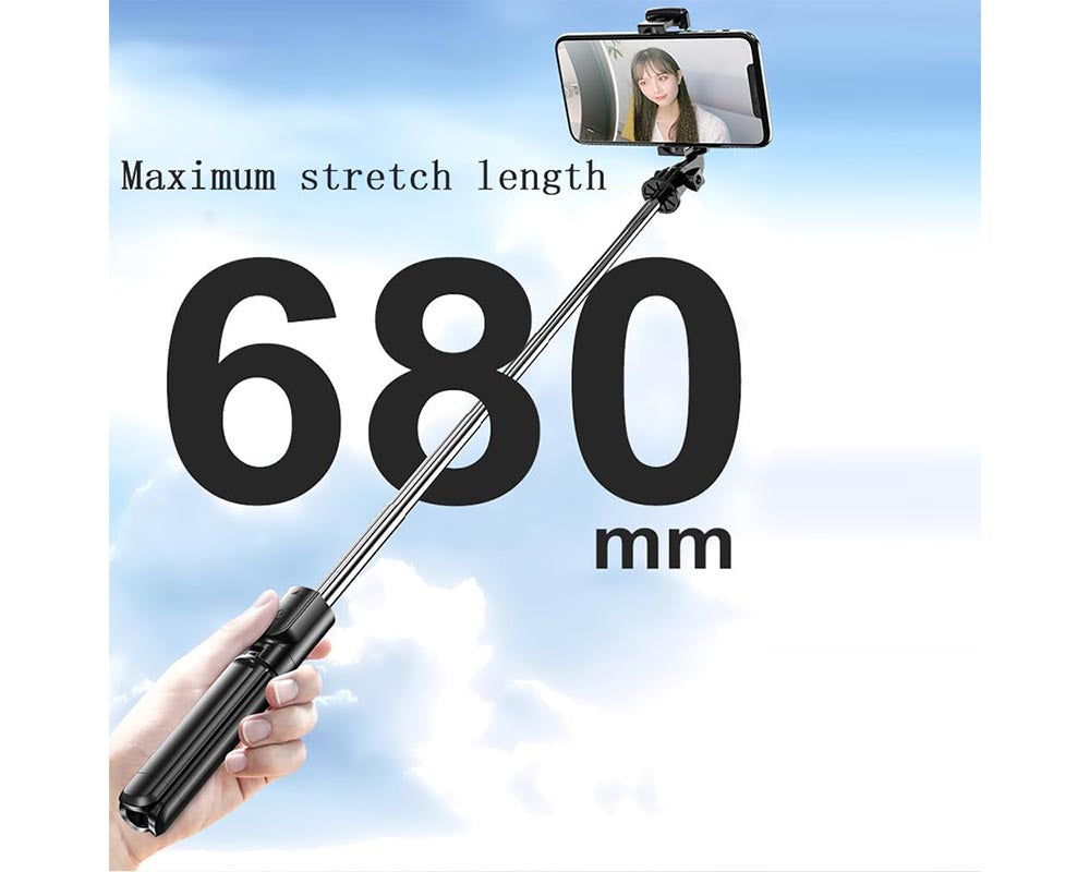 Extendable Selfie Stick with Tripod Stand and Detachable Bluetooth Remote Phone Tripod Stand
