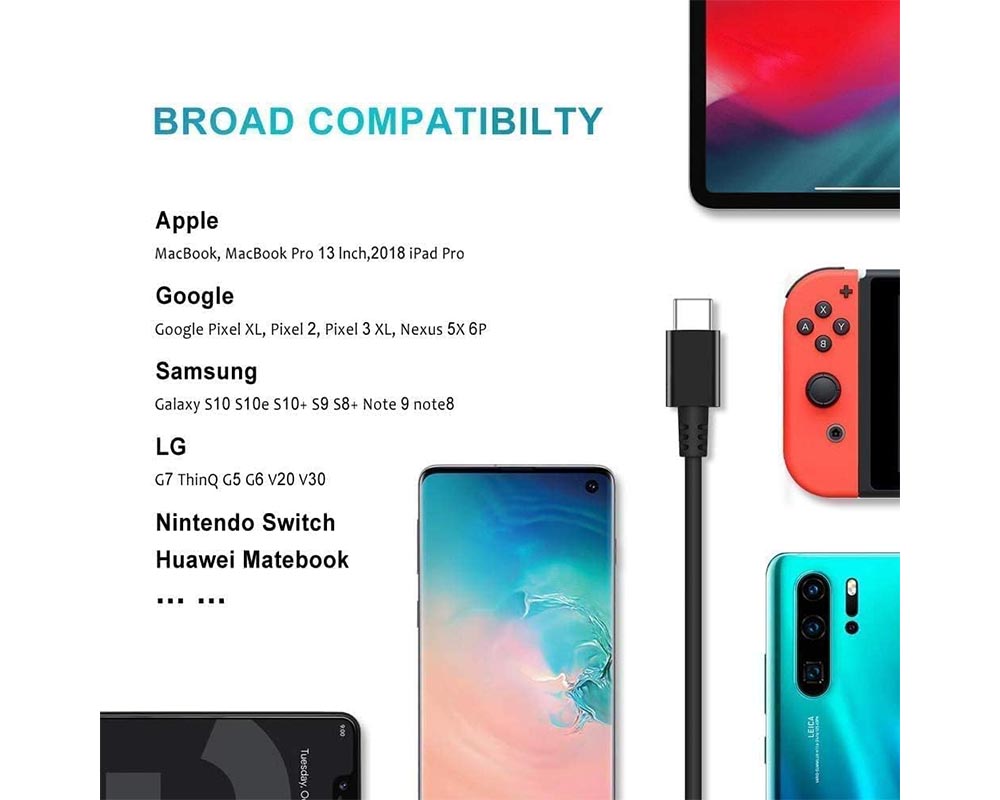 65W USB-C/Type C Laptop Charger Adapter for Lenovo Yoga and ThinkPad Series Replacement USB C Lenovo Laptop Charger 65W