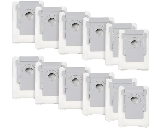 12 Pack Eco-Friendly Disposal Vacuum Dust Bags for iRobot Roomba i7/i7+, E5/E6, and s9 Series Dust Bags for iRobot Roomba