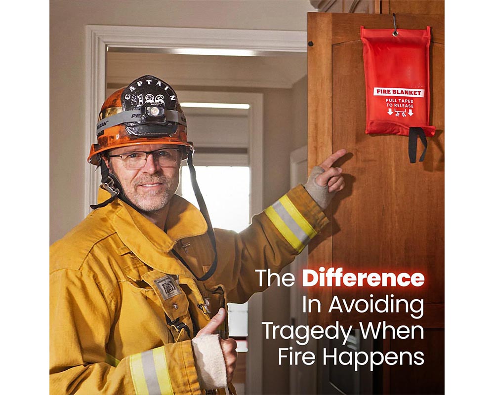 Fire Blanket Fiberglass Emergency Survival Safety Blanket (1 x 1M) Fire Emergency Blanket