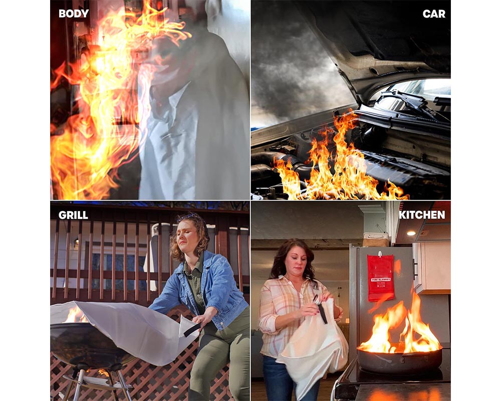 Fire Blanket Fiberglass Emergency Survival Safety Blanket (1 x 1M) Fire Emergency Blanket